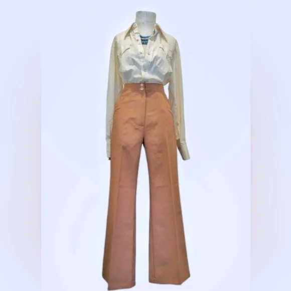 FINAL MARKDOWN Vintage 70s Western Flared Pants Tall - Picture 1 of 7